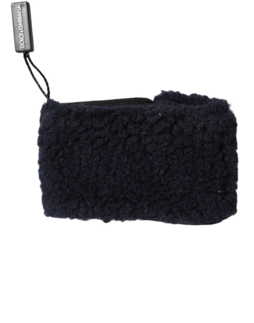 Dolce & Gabbana Black Wool Knitted Sweatbands Men Wristband - ClickThatClicks 