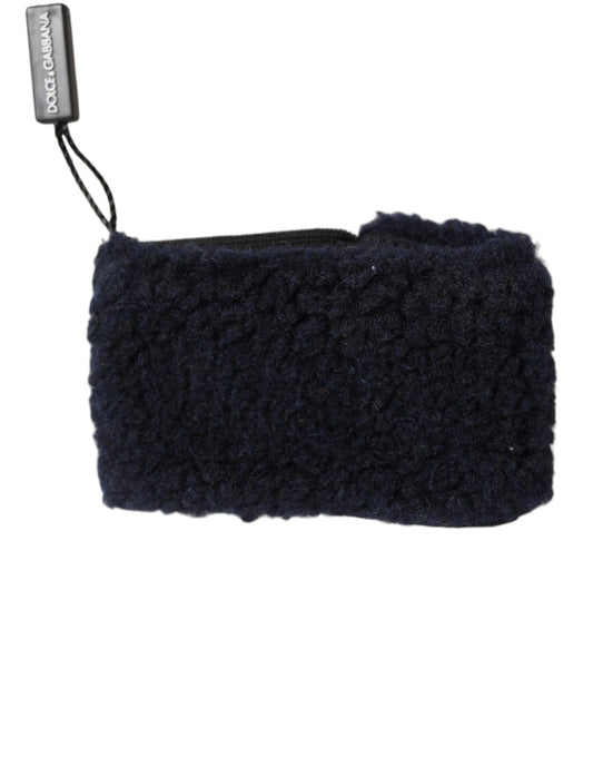 Dolce & Gabbana Black Wool Knitted Sweatbands Men Wristband - ClickThatClicks 