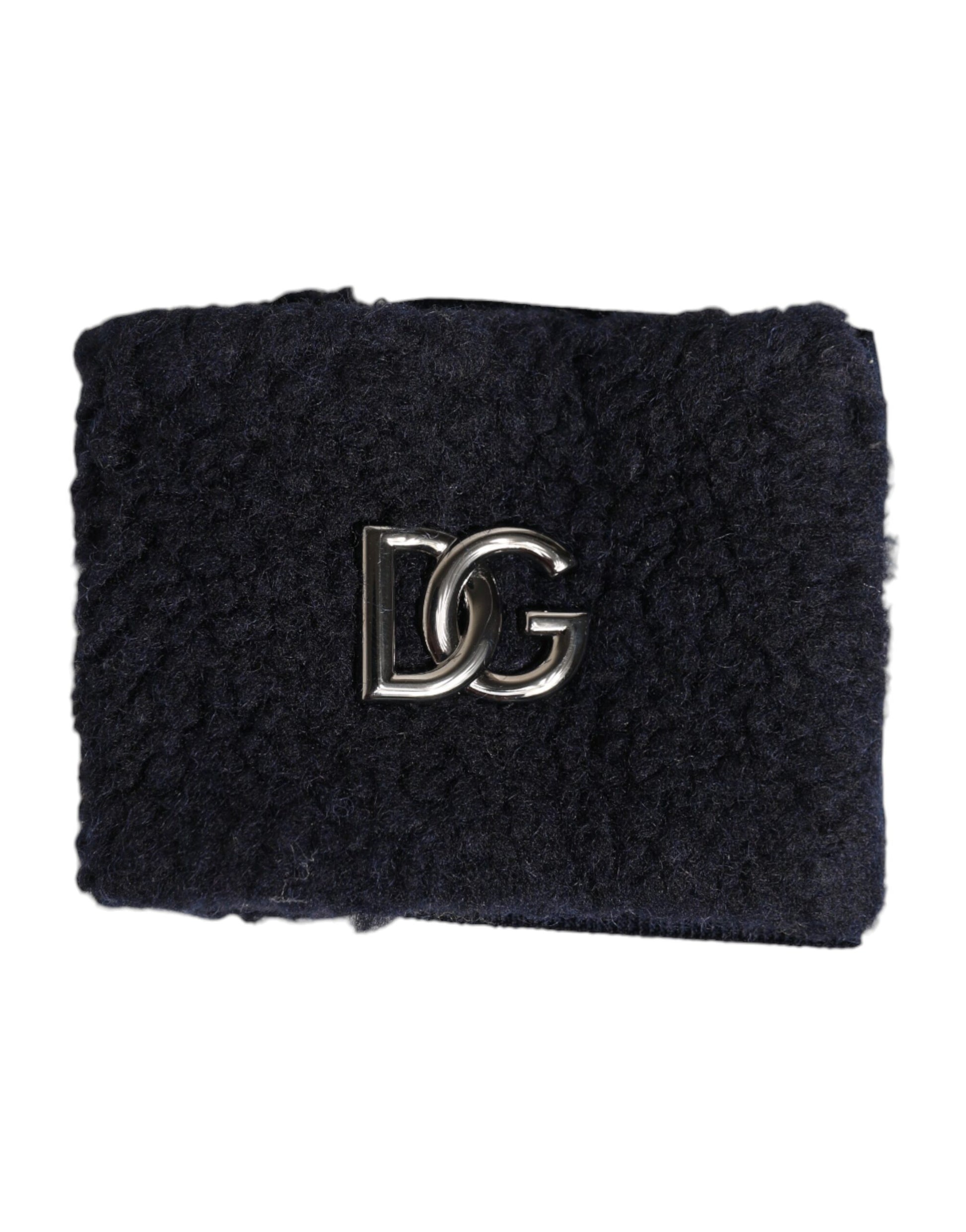 Dolce & Gabbana Black Polyester Logo Plaque Men One Size Wristband - ClickThatClicks 