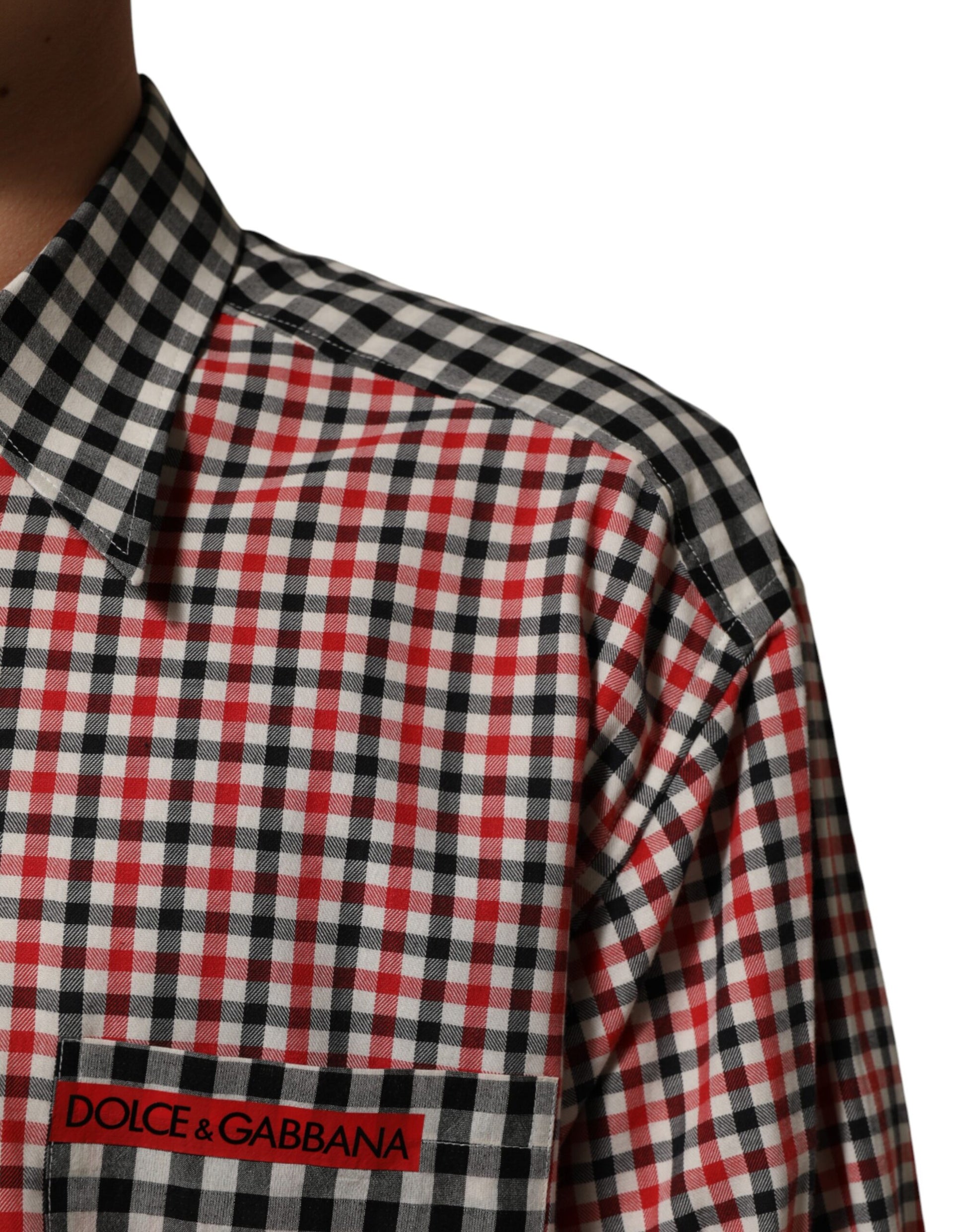 Dolce & Gabbana Multicolor Cotton Collared Checkered Shirt - ClickThatClicks 