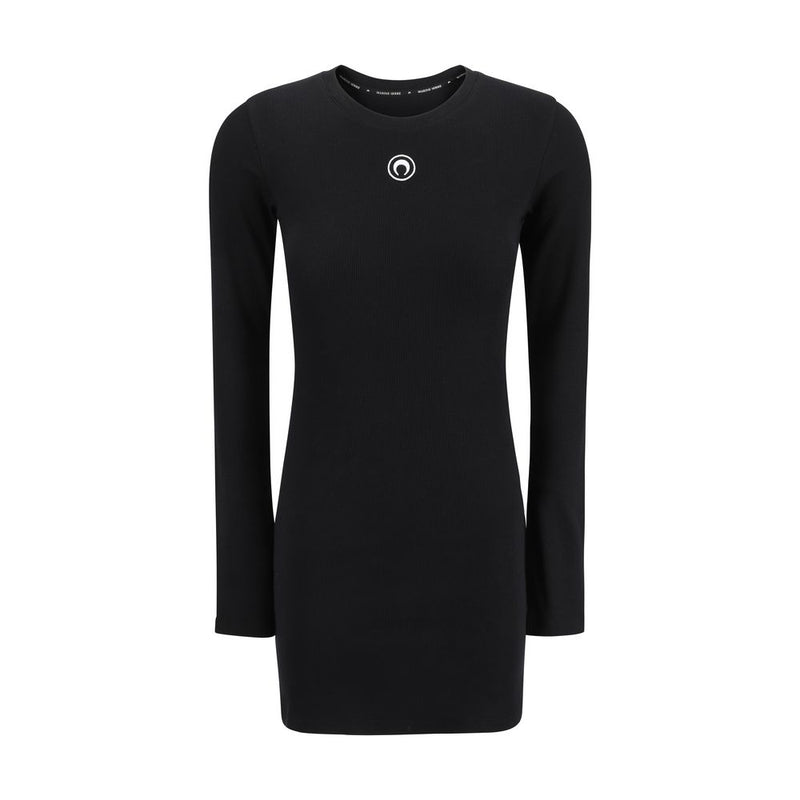 Marine Serre Black Cotton Casual Dress