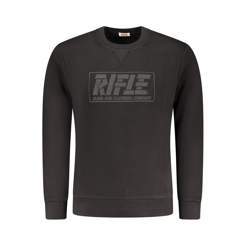Rifle Black Cotton Men Sweater