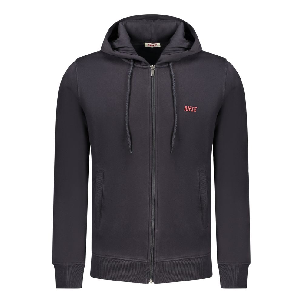Rifle Blue Cotton Men's Hooded Sweatshirt - ClickThatClicks 