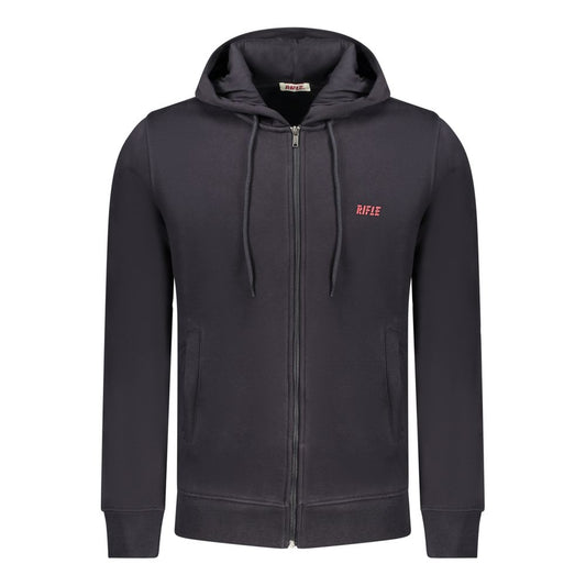Rifle Blue Cotton Men's Hooded Sweatshirt - ClickThatClicks 