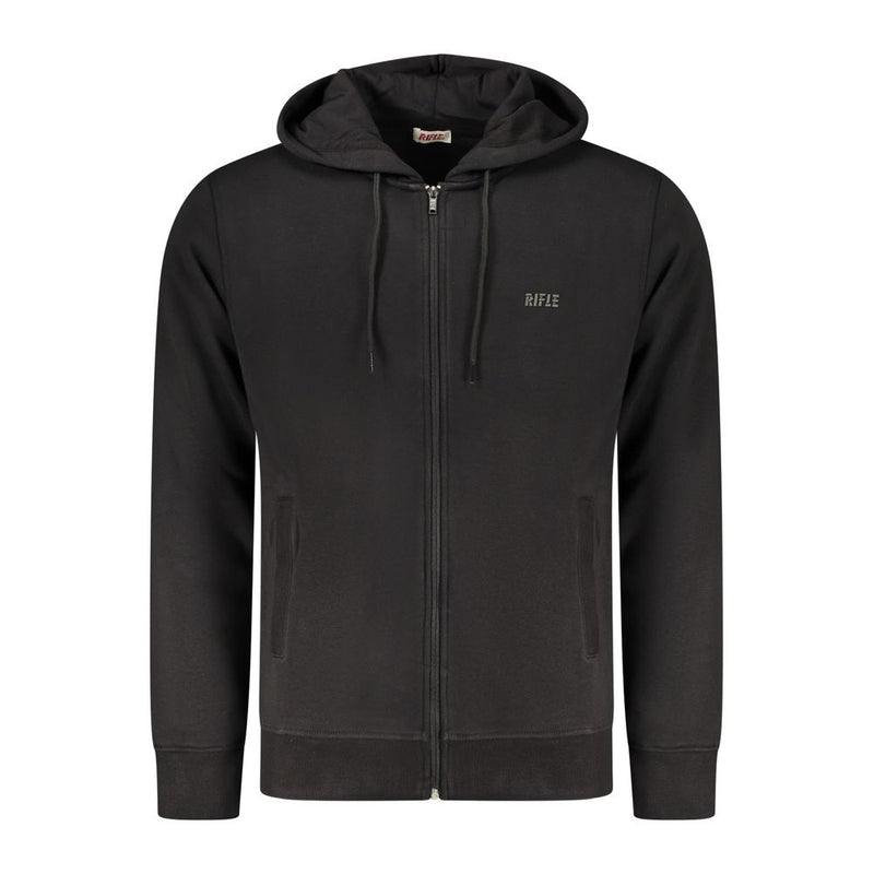 Rifle Black Cotton Men Sweater