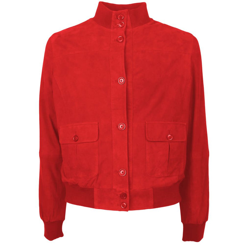 Emilio Romanelli Red Calfskin Jackets & Coat