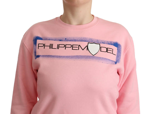 Philippe Model Pink Printed Long Sleeves Pullover Sweater - ClickThatClicks 