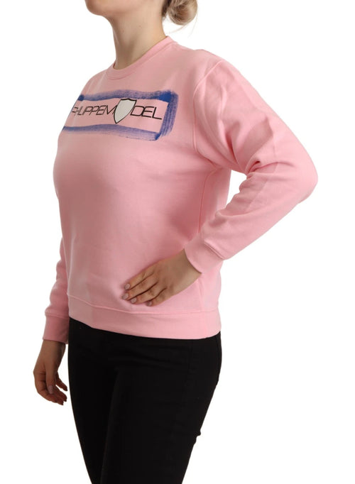 Philippe Model Pink Printed Long Sleeves Pullover Sweater - ClickThatClicks 