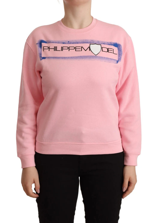 Philippe Model Pink Printed Long Sleeves Pullover Sweater - ClickThatClicks 
