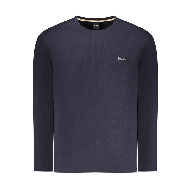 Hugo Boss Blue Cotton Men Sweater