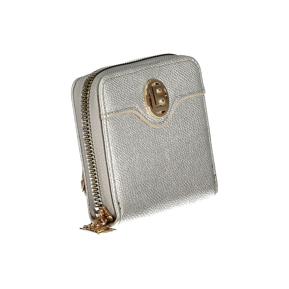 Laura Biagiotti Grigio Polyurethane Women Wallet - ClickThatClicks 