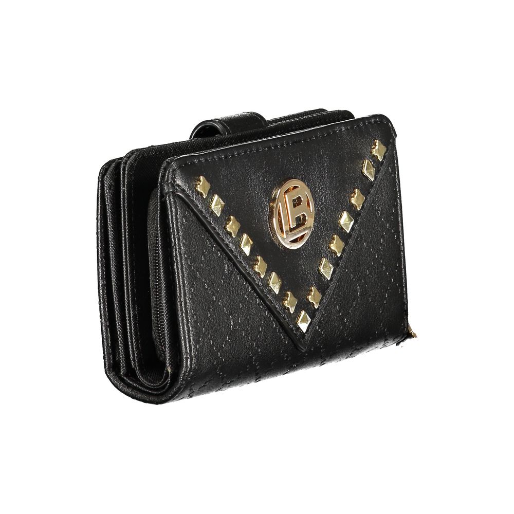 Laura Biagiotti Black Polyurethane Women Wallet - ClickThatClicks 