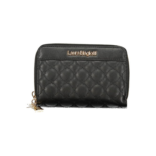 Laura Biagiotti Black Polyurethane Women Wallet - ClickThatClicks 