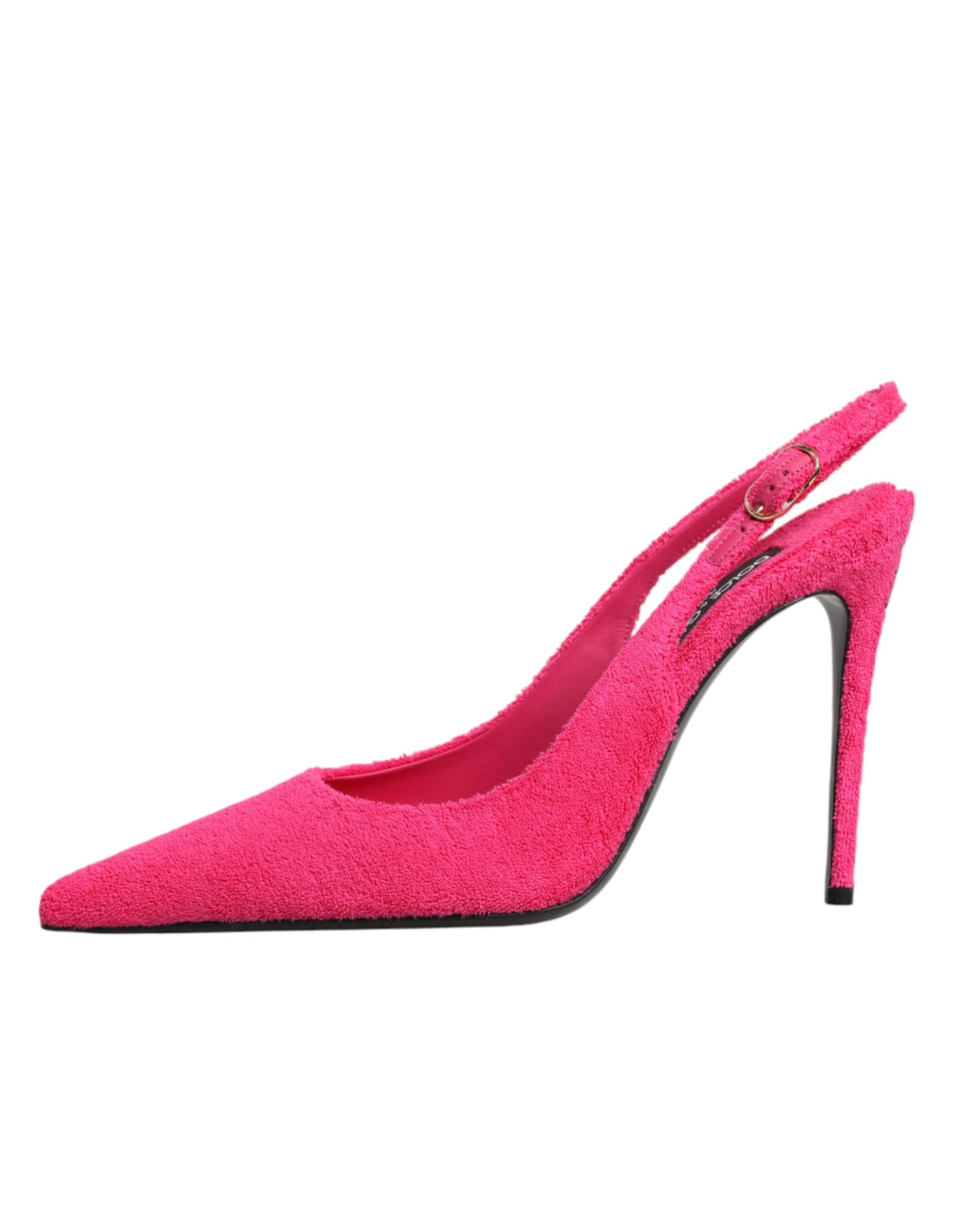 Dolce & Gabbana Pink Suede High Heels Slingback Shoes - ClickThatClicks 