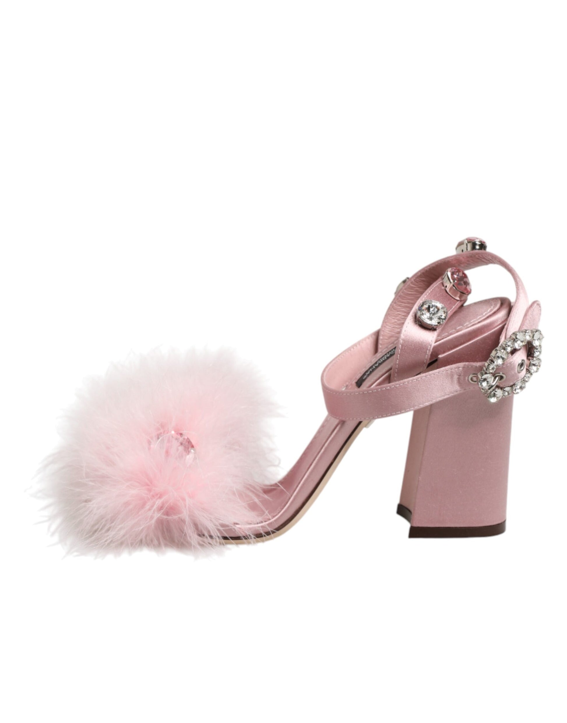 Dolce & Gabbana Pink Sequined Ankle Strap Sandals Shoes - ClickThatClicks 