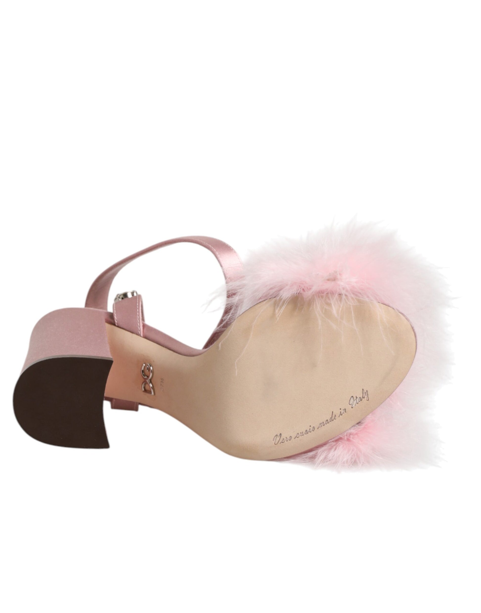 Dolce & Gabbana Pink Sequined Ankle Strap Sandals Shoes - ClickThatClicks 