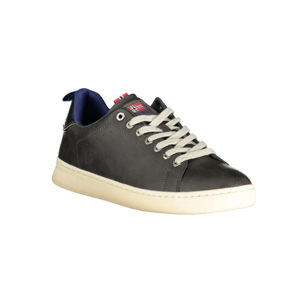 Norway 1963 Black Polyurethane Men Sneaker - ClickThatClicks 