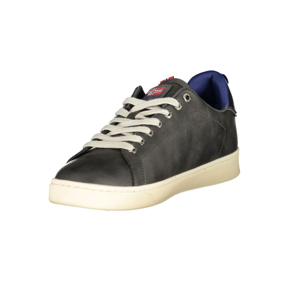 Norway 1963 Black Polyurethane Men Sneaker - ClickThatClicks 