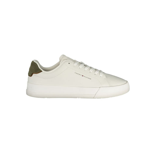 Tommy Hilfiger White Polyurethane Men Sneaker - ClickThatClicks 