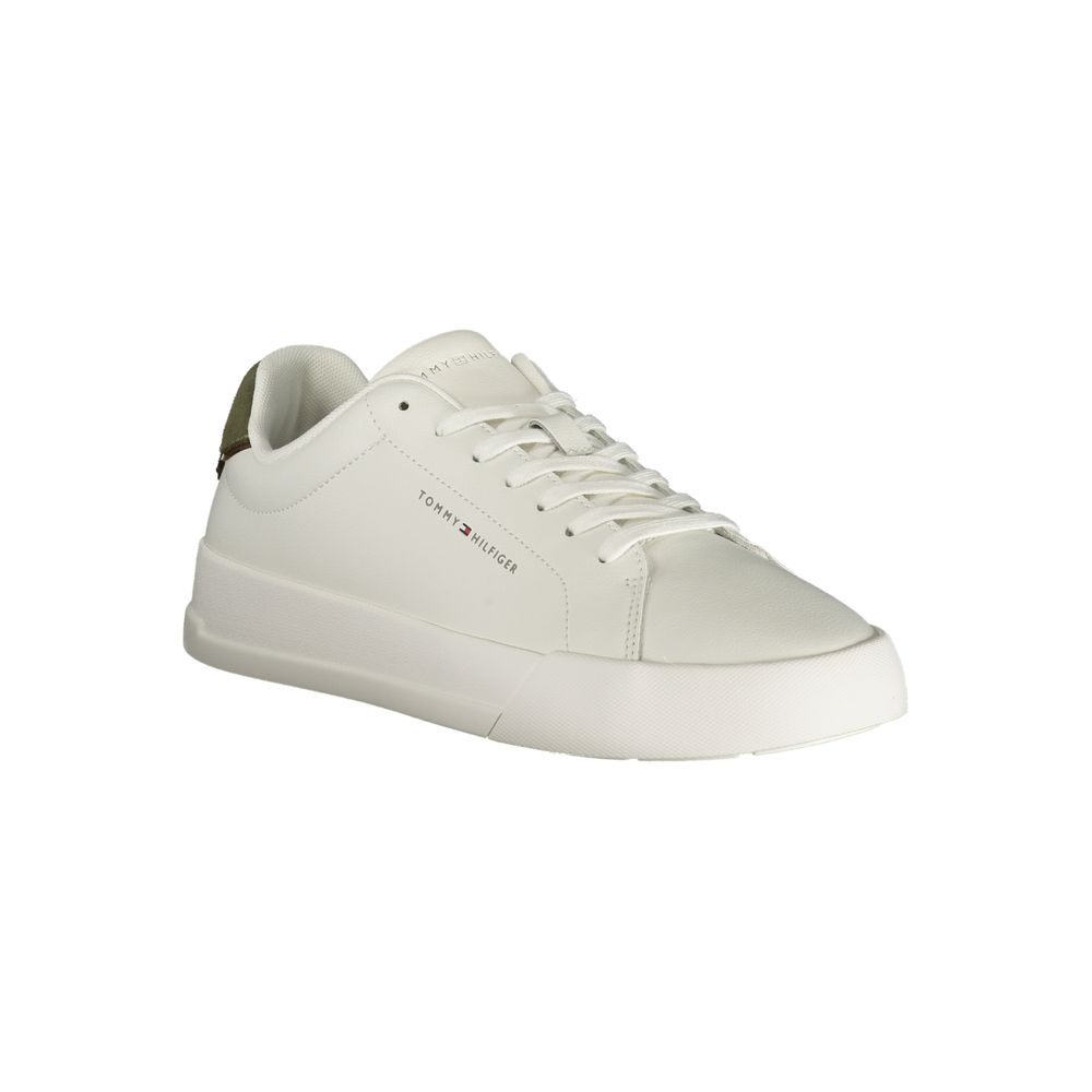 Tommy Hilfiger White Polyurethane Men Sneaker - ClickThatClicks 