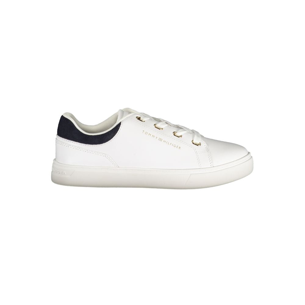 Tommy Hilfiger Bianco Polyurethane Women Sneaker - ClickThatClicks 