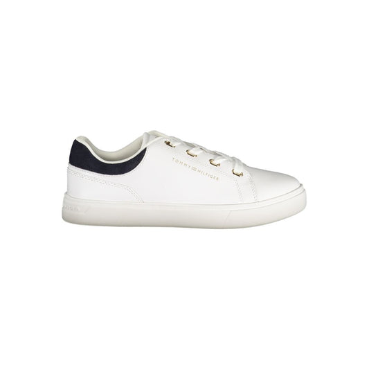 Tommy Hilfiger Bianco Polyurethane Women Sneaker - ClickThatClicks 