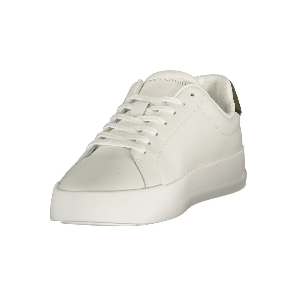 Tommy Hilfiger White Polyurethane Men Sneaker - ClickThatClicks 