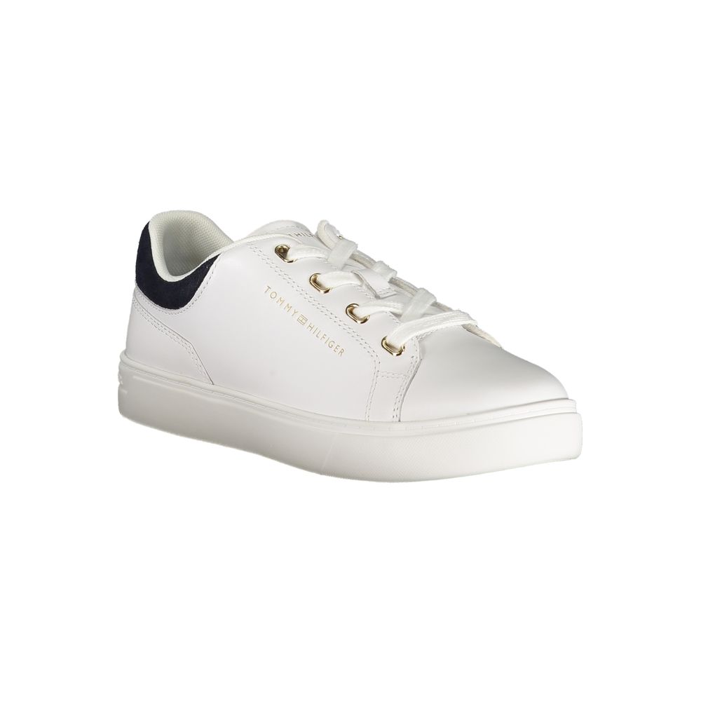 Tommy Hilfiger Bianco Polyurethane Women Sneaker - ClickThatClicks 