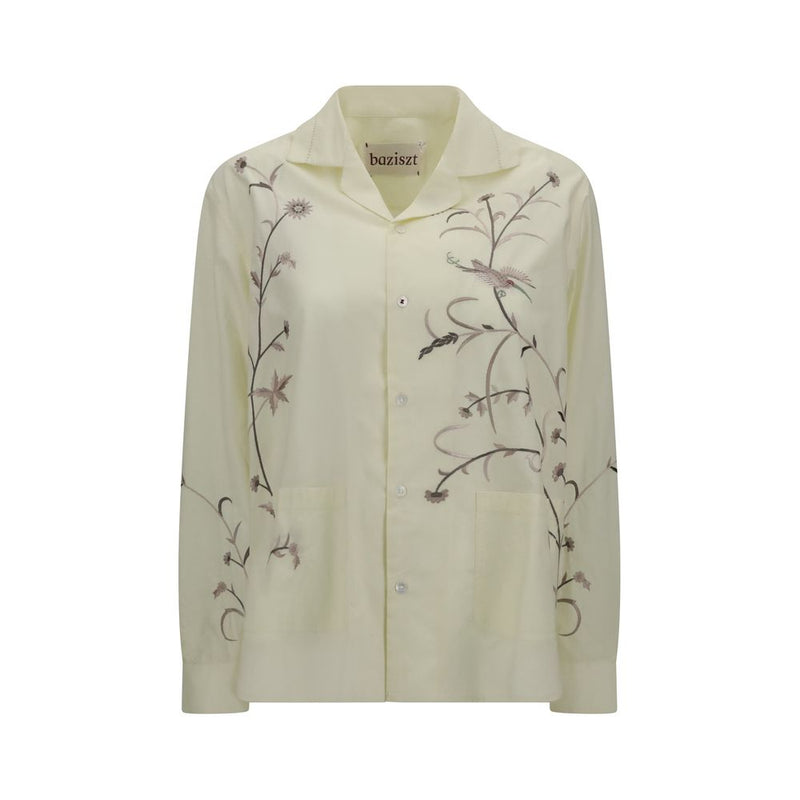 Baziszt Yellow Cotton Pattern Shirt