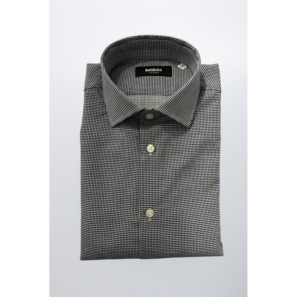 Baldinini Trend Blue Cotton Men Shirt - ClickThatClicks 