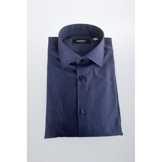 Baldinini Trend Blue Cotton Men Shirt - ClickThatClicks 