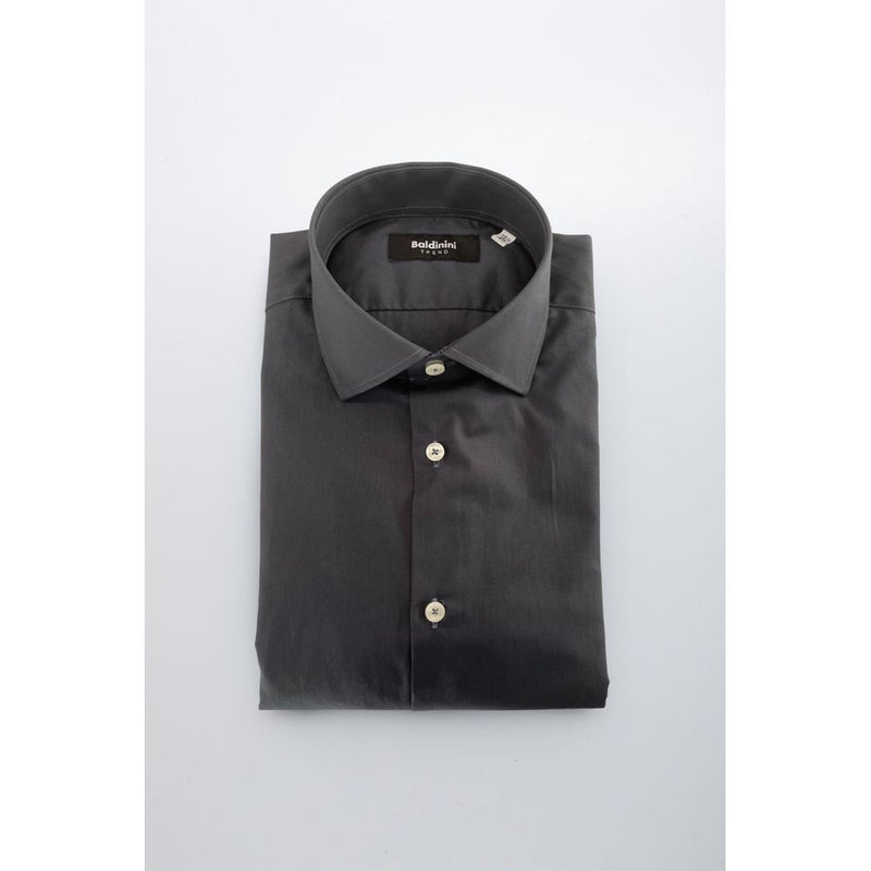 Baldinini Trend Gray Cotton Men Shirt
