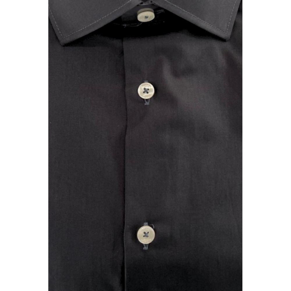 Baldinini Trend Gray Cotton Men Shirt - ClickThatClicks 