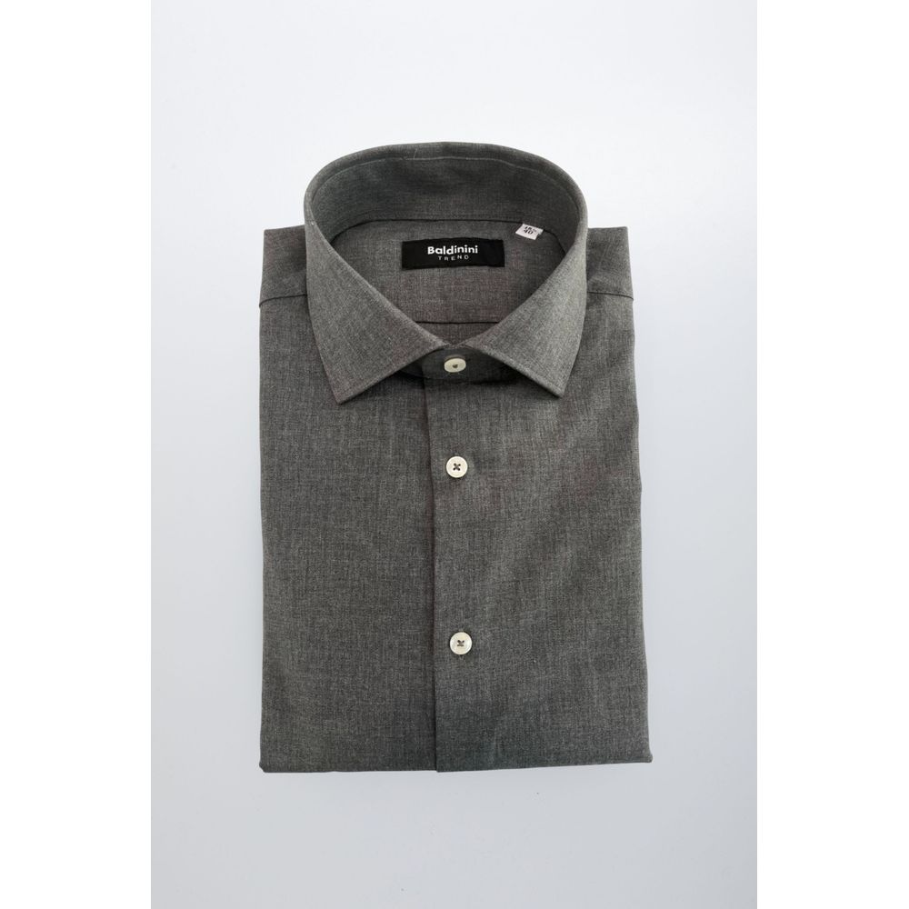 Baldinini Trend Gray Cotton Men's Shirt - ClickThatClicks 