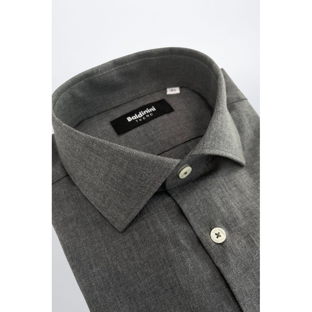 Baldinini Trend Gray Cotton Men's Shirt - ClickThatClicks 