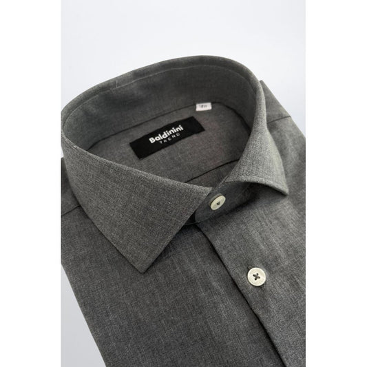 Baldinini Trend Gray Cotton Men's Shirt - ClickThatClicks 