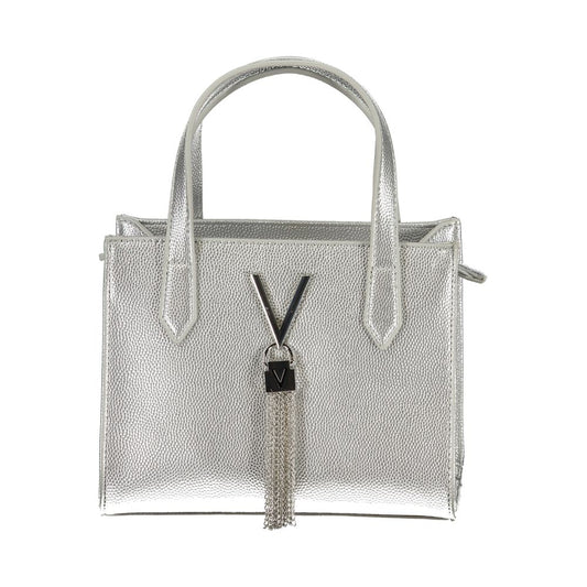 Mario Valentino Silver Polyurethane Women's Handbag - ClickThatClicks 