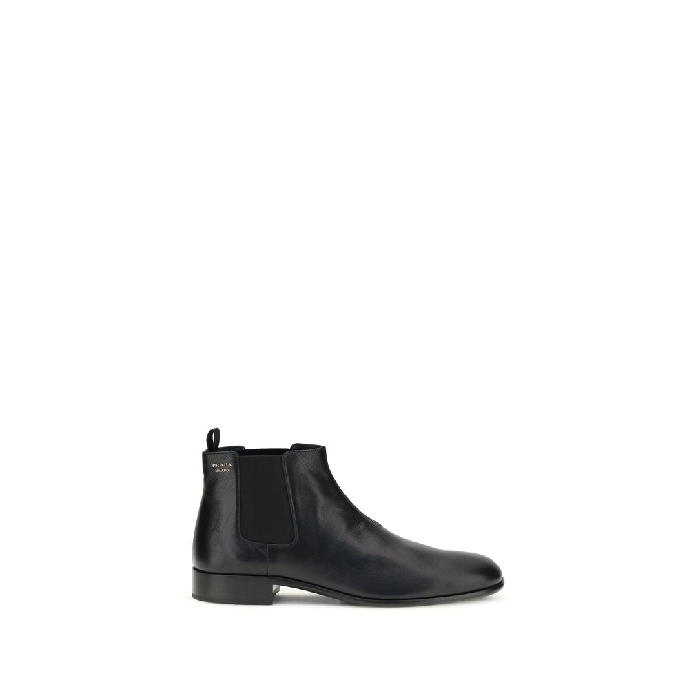 Prada Black Goatskin Ankle Boots - ClickThatClicks 