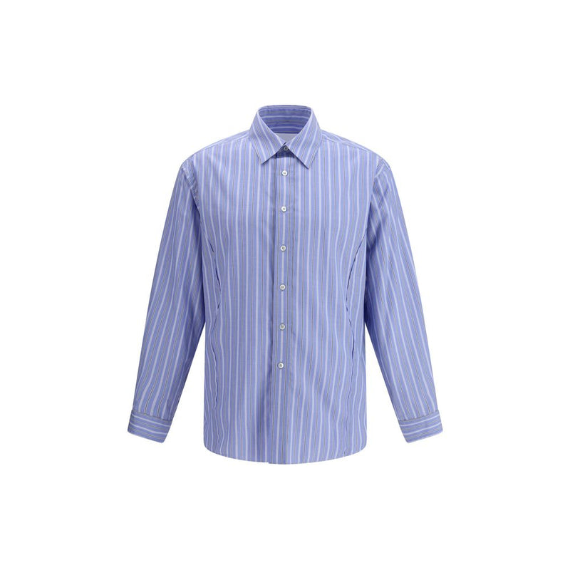 Margiela Blue Cotton Pattern Shirt