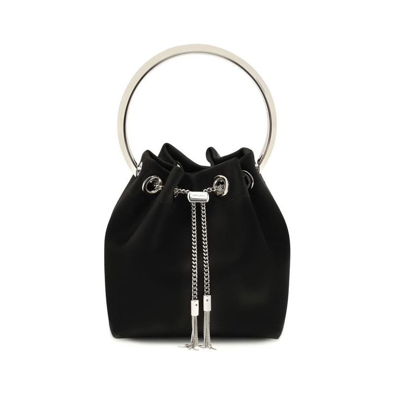 Jimmy Choo Black Silk Backet Bag