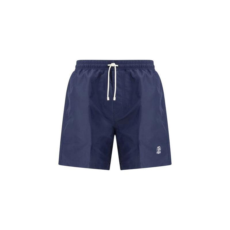 Brunello Cucinelli Blue Polyester Swim Shorts