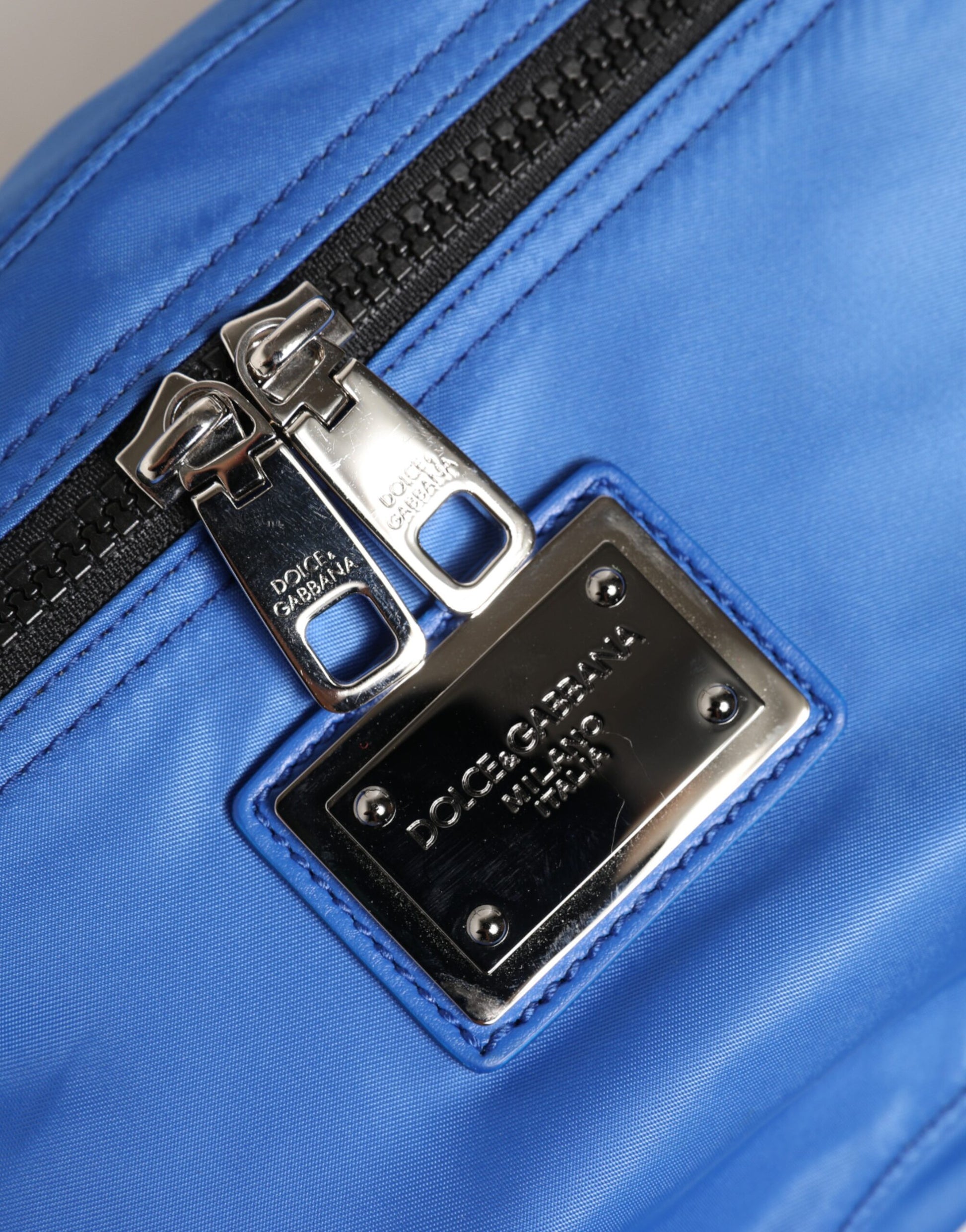 Dolce & Gabbana Blue Logo Plaque Nylon Waist Fanny Pack Men's Borse Bag - ClickThatClicks 