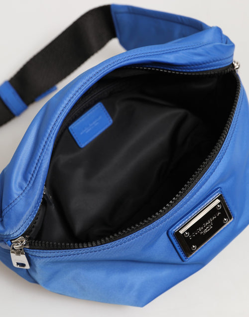 Dolce & Gabbana Blue Logo Plaque Nylon Waist Fanny Pack Men's Borse Bag - ClickThatClicks 