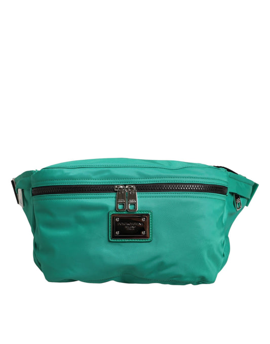 Dolce & Gabbana Green Logo Plaque Nylon Waist Fanny Pack Men's Borse Bag - ClickThatClicks 