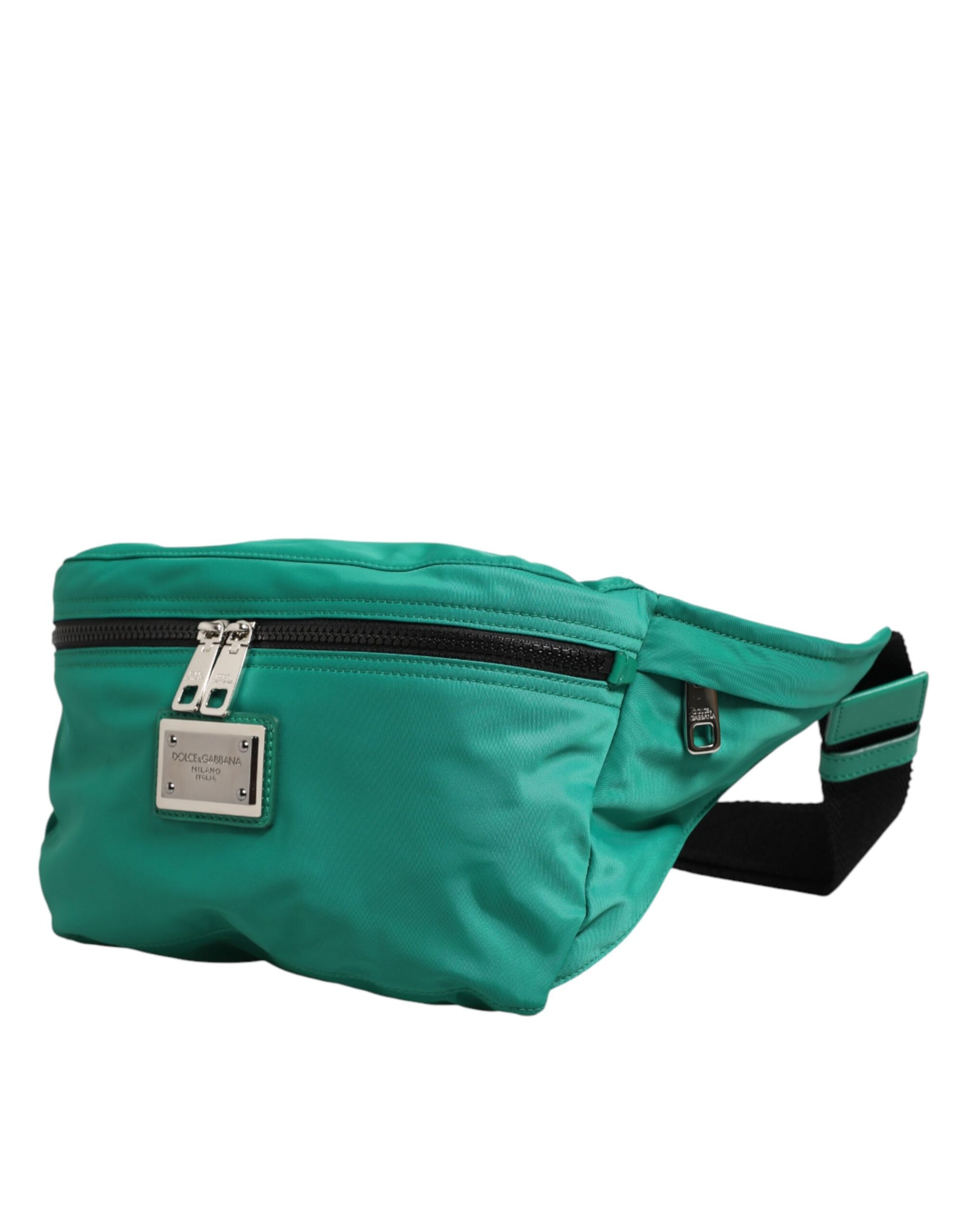 Dolce & Gabbana Green Logo Plaque Nylon Waist Fanny Pack Men's Borse Bag - ClickThatClicks 