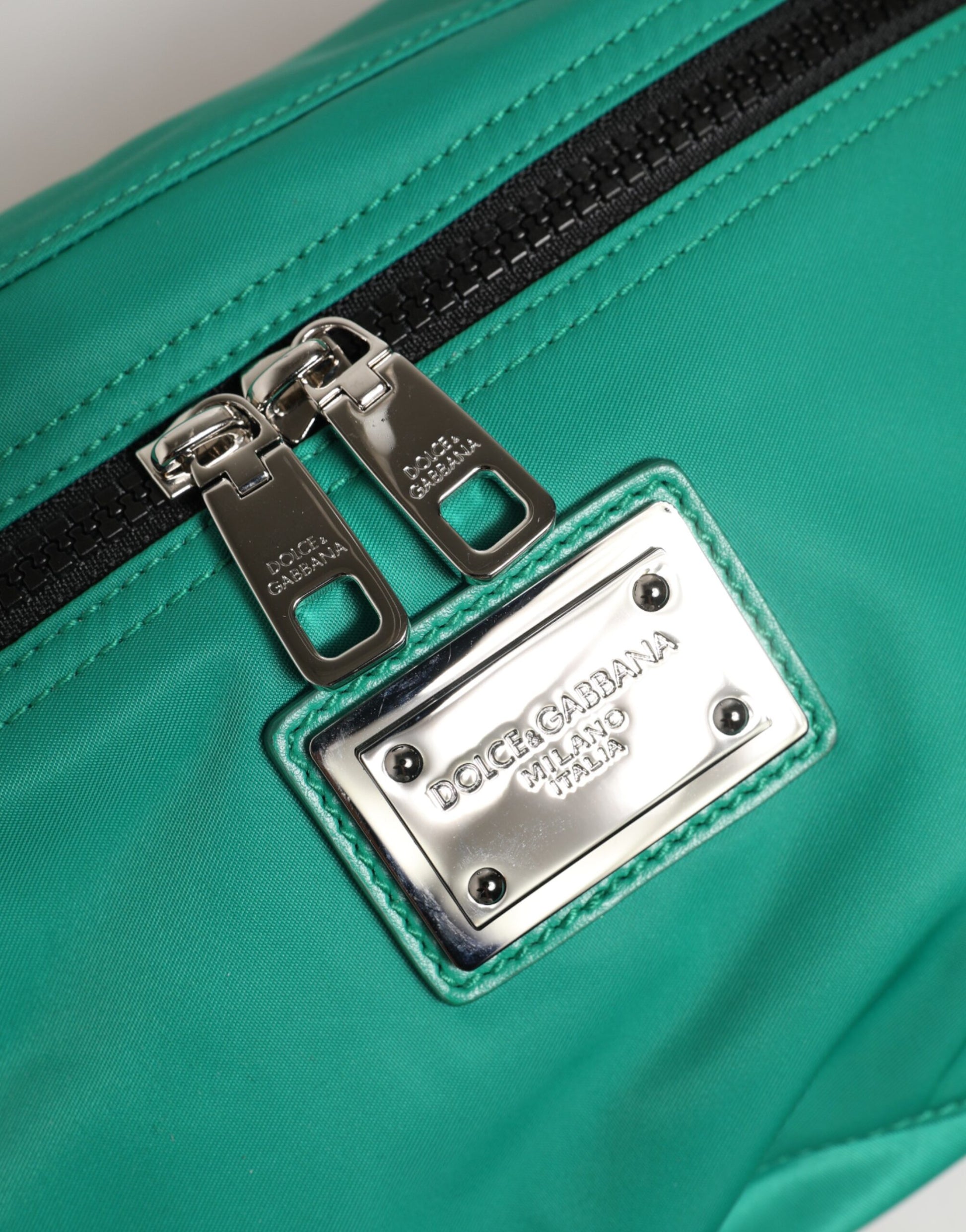 Dolce & Gabbana Green Logo Plaque Nylon Waist Fanny Pack Men's Borse Bag - ClickThatClicks 