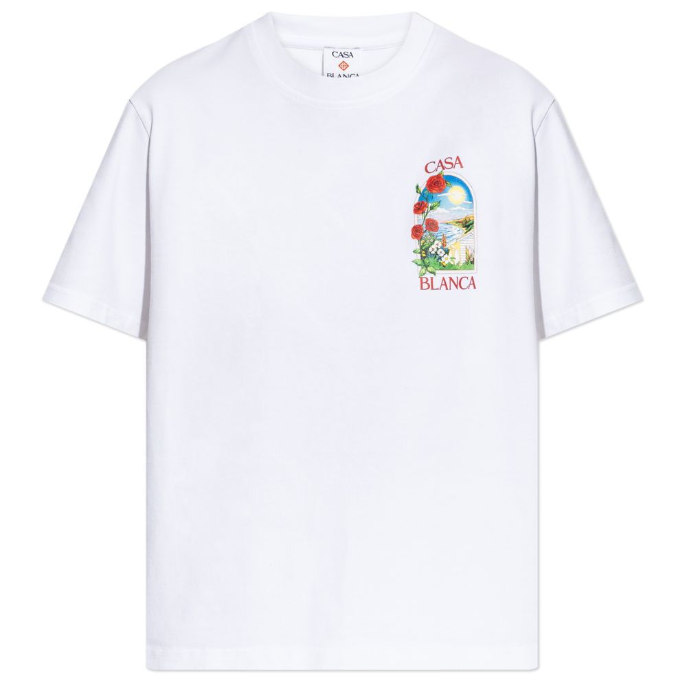 Casablanca White Cotton Men's T-Shirt