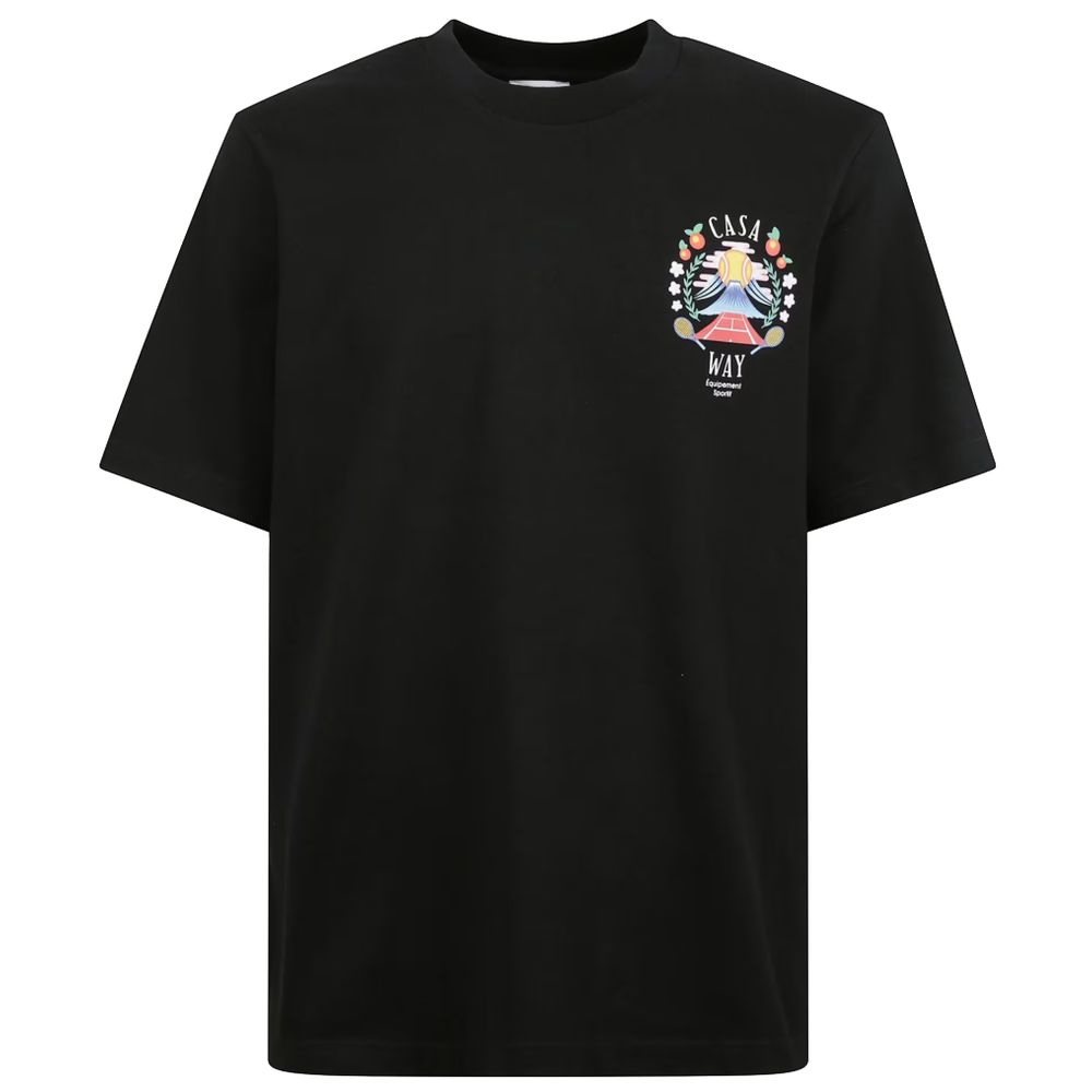 Casablanca Black Cotton Men's T-Shirt