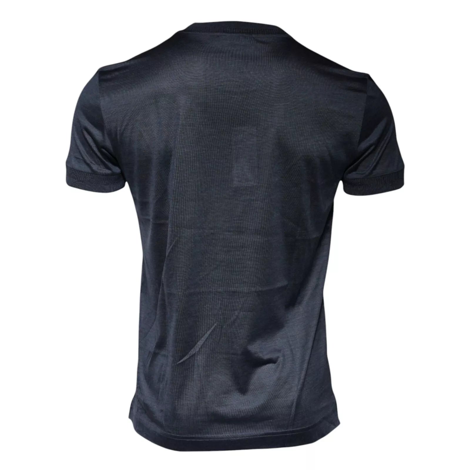 Dolce & Gabbana Blue Silk Crew Neck Short Sleeves Men T-shirt - ClickThatClicks 