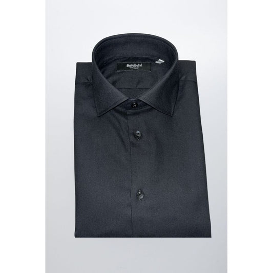 Baldinini Trend Black Cotton Men Shirt - ClickThatClicks 